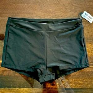 NWT Old Navy black boy short swim bottoms | M